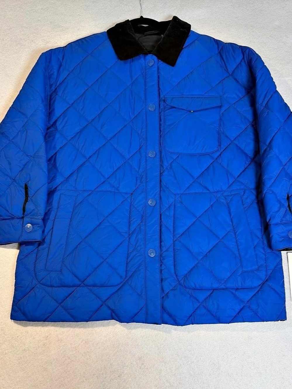Calvin Klein Jeans Quilted Puffer Jacket in Blue Size Large NWT
